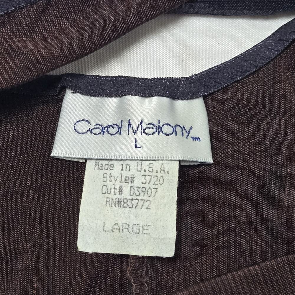 Carol Malony Bodysuit Size Large Brown - Picture 3 of 3